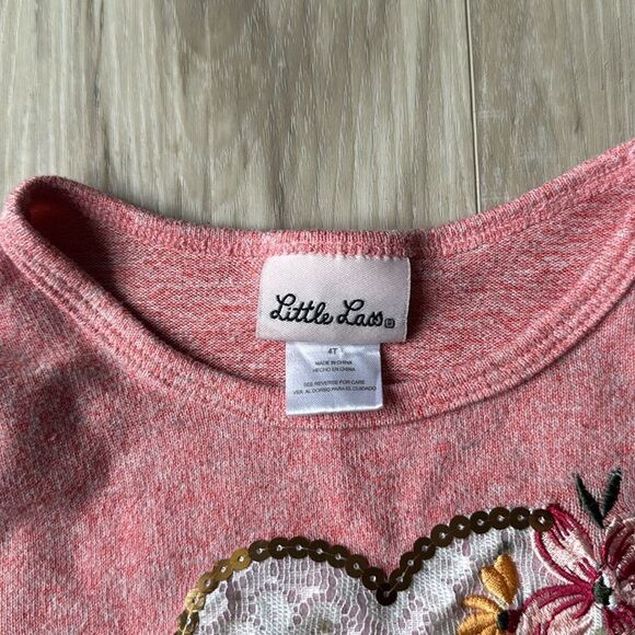 Little Lass Boho Hippie Tops, Patchwork, Owl Size 4T - Picture 3 of 6